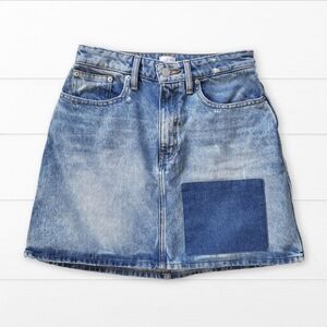 Calvin Klein Jeans Denim Patchwork Skirt, Size 28